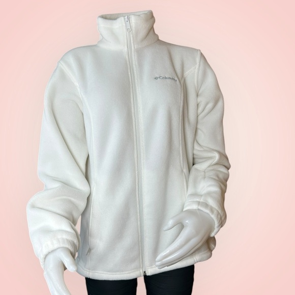 Columbia Women's White Fleece Jacket Size Large - Picture 11 of 11